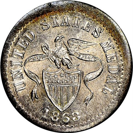 174  -  NY630BV- 9f R9 NGC MS64 Silver New York City Civil War token