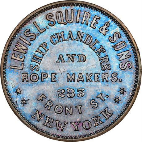8  -  MILLER NY  833  NGC MS63 BN New York City Merchant token