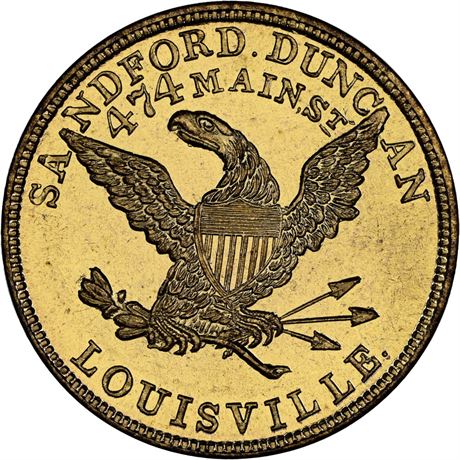 KY 10 NGC MS67 PL Louisville Kentucky Merchant token