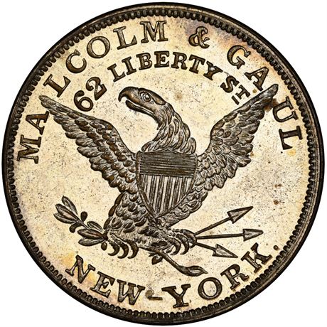 13  -  MILLER NY  517  NGC MS64 New York City Merchant token