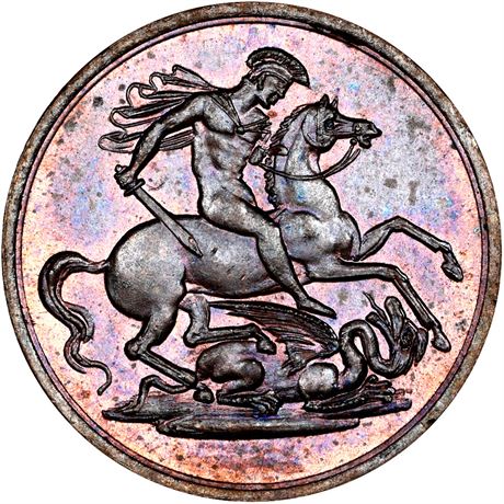 PA 351A NGC MS65 RB 1859 Lovett Dragon Philadelphia Pennsylvania Merchant token
