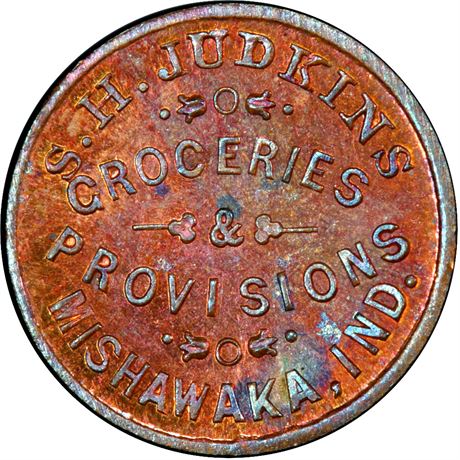 102  -  IN630C-1a R6 PCGS MS65 BN Mishawaka Indiana Civil War token