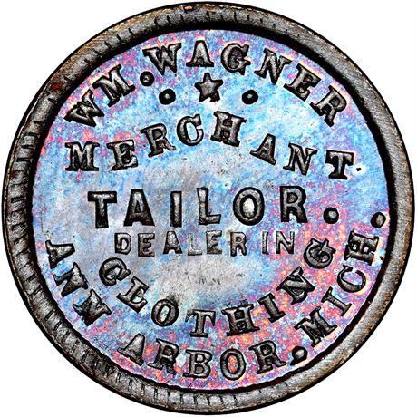112  -  MI040E-2a R3 NGC MS66 BN Ann Arbor Michigan Civil War token