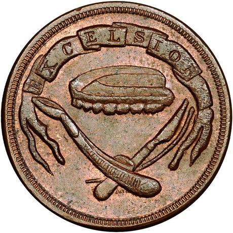 268  -  OH765B-4a R5 NGC MS64 BN Dentist Ravenna Ohio Civil War token