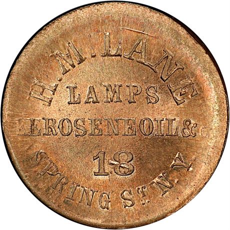 161  -  NY630AP-12d R10 PCGS MS65 Copper Nickel New York City Civil War token