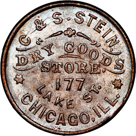 IL150BC-4a NGC MS64 R9 Chicago Illinois Civil War token