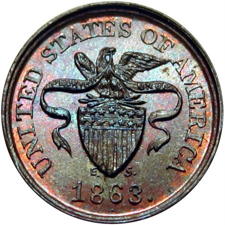 197/380 a NGC MS66 BN Eagle on Union Shield Patriotic Civil War token