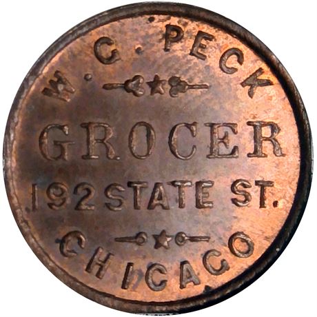 IL150AT-7a NGC MS65 RB R7 Chicago Illinois Civil War token