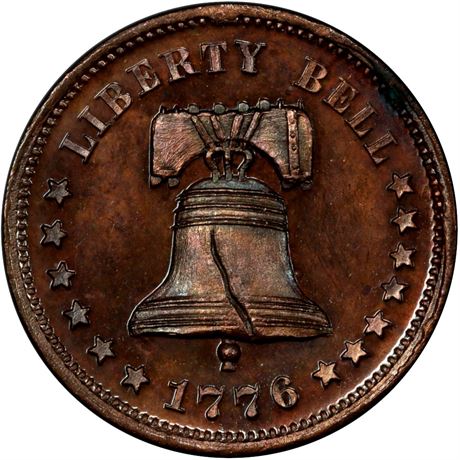Pa Ph 257B PCGS MS64 Lingg Liberty Bell 1876 Philadelphia PA Merchant token