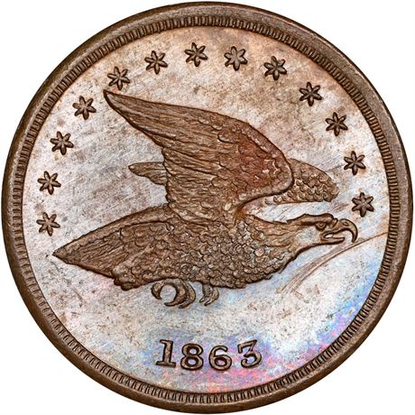 277  -  OH290A-5a R9 NGC MS64 BN Elyria Ohio Civil War token