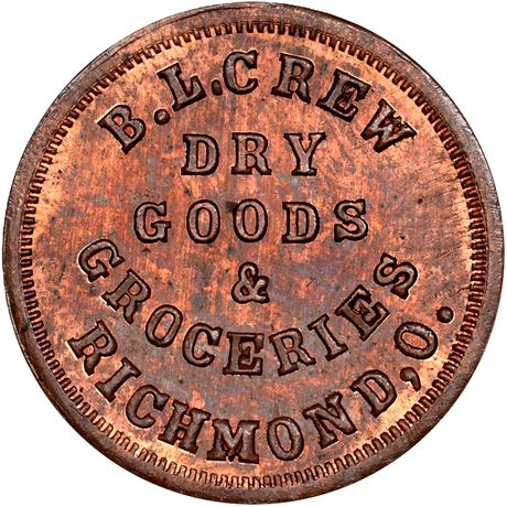 301  -  OH770A-1a R6 NGC MS65 BN Richmond Ohio Civil War token