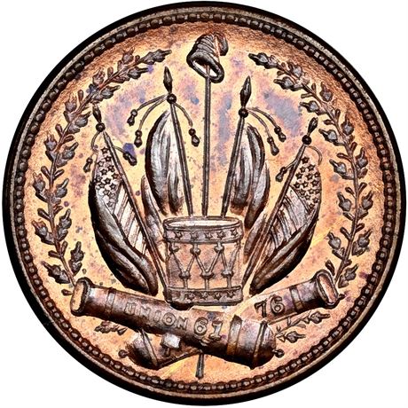 22  -   79/351 a R1 NGC MS65 RB  Patriotic Civil War token