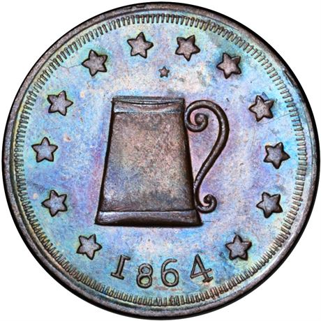 332  -  RI700F-1a R6 PCGS MS63 BN Providence Rhode Island Civil War token