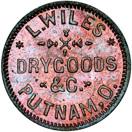 298  -  OH755A-2a R9 NGC MS65 BN Putnam Ohio Civil War token
