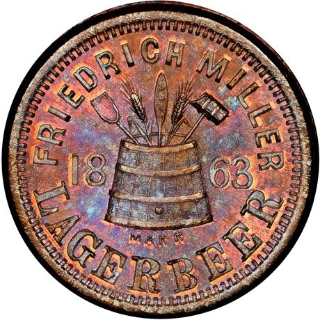351  -  WI510AB-1a R4 NGC MS65 BN Milwaukee Wisconsin Civil War token