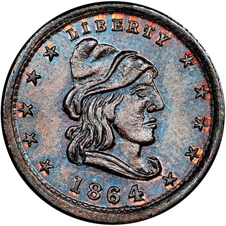 13  -   46/339 a R1 NGC MS65 BN  Patriotic Civil War token