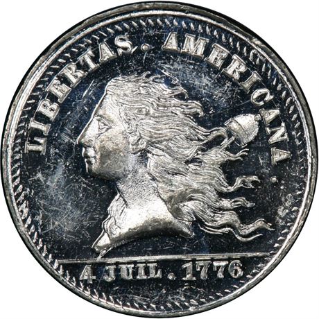 458  -  Rulau Pa Ph 710  PCGS MS63 Libertas Americana Merchant token