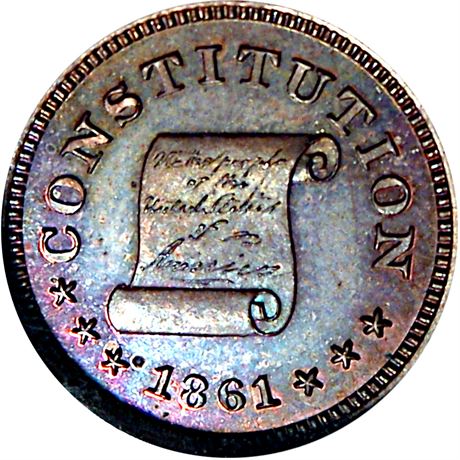 75  -  260/447 a R7 NGC MS65 Constitution Patriotic Civil War token
