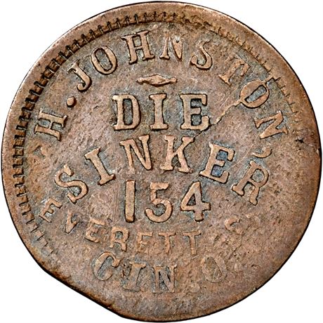 250  -  OH165CE-1a R9 NGC AU53 BN Cincinnati Ohio Civil War token