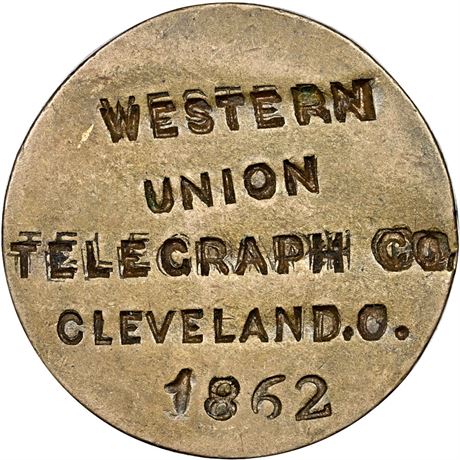 271  -  OH175Ra-1d R9 NGC XF45 Cleveland Ohio Civil War token