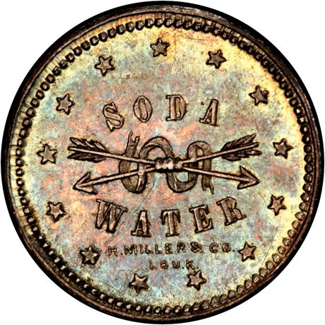 152  -  KY510J-1f NV PCGS MS63 Louisville Kentucky Silver Civil War token