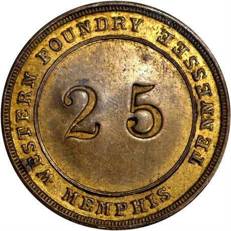 334  -  TN600G-1b1 R9 NGC MS62 Memphis Tennessee Civil War token