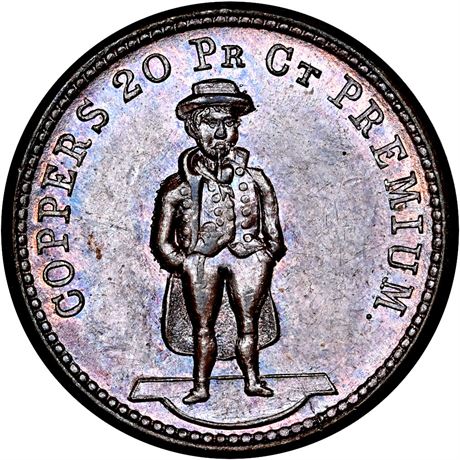330  -  PA765J-1a R4 NGC MS63 BN Pittsburgh Civil War token