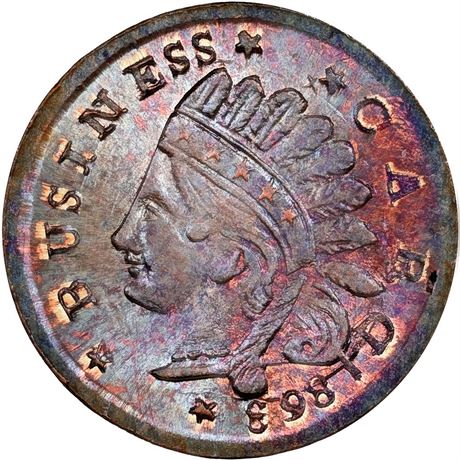 190  -  NY105D-2a R4 NGC MS66 RB Buffalo New York Civil War token