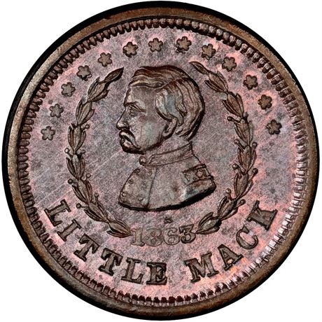 39  -  140/394 a R1 NGC MS65 BN  Patriotic Civil War token