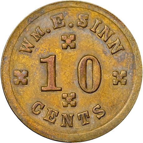 260  -  OH165FQ-2b R9 NGC MS61 Cincinnati Ohio Civil War token