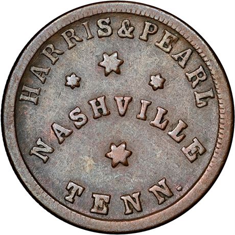 335  -  TN690B-5a R9 NGC AU50 BN Nashville Tennessee Civil War token