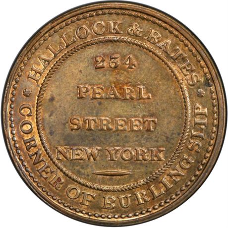 403  -  HT-275 / Low 251 R4 PCGS AU58 New York Hard Times token