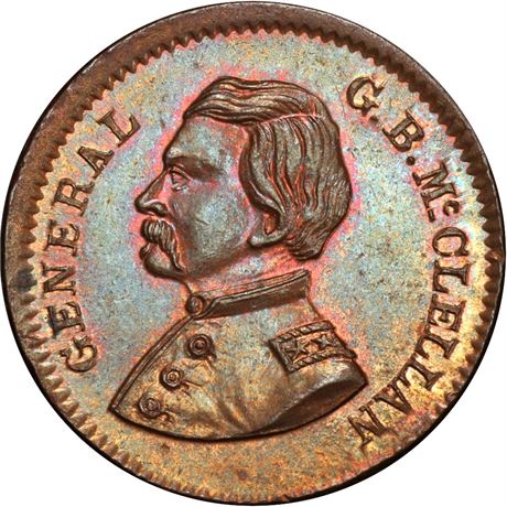 184  -  NJ220A-1a R5 PCGS MS65 BN Elizabeth Port New Jersey Civil War token
