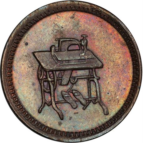 252  -  OH165CY- 19a R9 PCGS MS63 BN Cincinnati Ohio Civil War token