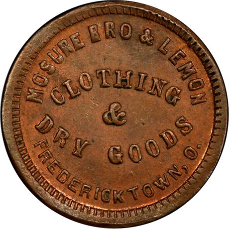 281  -  OH320B-1a R5 PCGS MS62 BN Fredericktown Ohio Civil War token