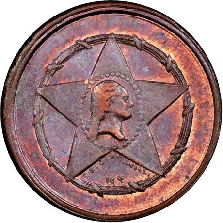 28  -  105/355 a R3 NGC MS64 BN  Patriotic Civil War token