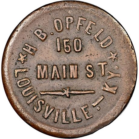 151  -  KY510I-1a R9 NGC XF45 BN Louisville Kentucky Civil War token