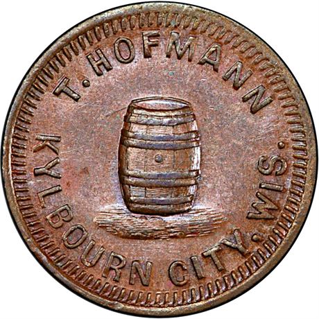 346  -  WI340B-1a R6 PCGS AU58 Kylbourn City Wisconsin Civil War token