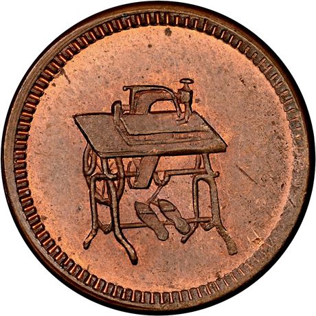 255  -  OH165DG-1a R8 NGC MS64 BN Cincinnati Ohio Civil War token