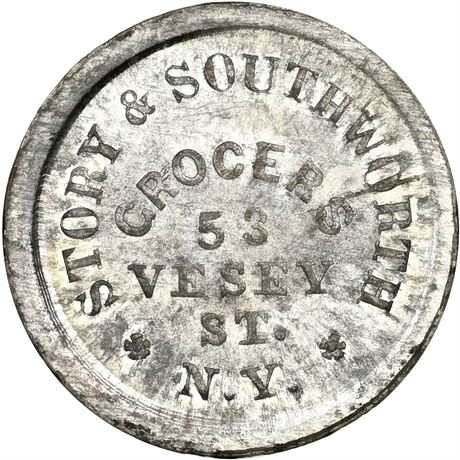 218  -  NY630BV-17e R8 NGC MS64 New York Civil War token