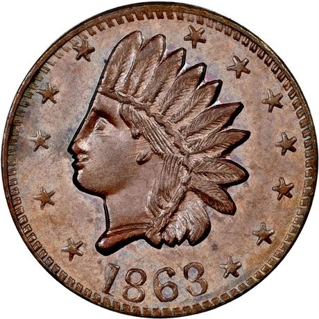 134  -  IN630A- 6a R3 NGC MS65 BN Mishawaka Indiana Civil War token