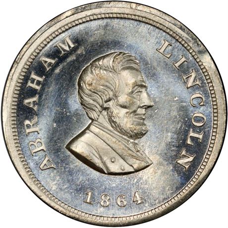 36  -  131/217 e R8 PCGS MS64 Lincoln Patriotic Civil War token