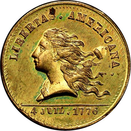 472  -  Rulau Va Pe 1B  PCGS MS64 Virginia Libertas Americana Merchant token