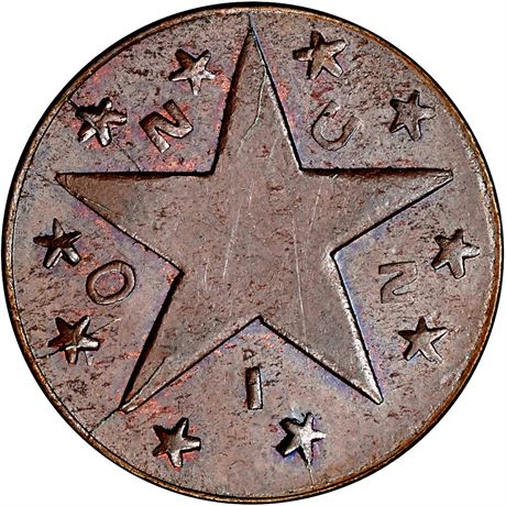 135  -  IN630A-12a R7 NGC MS63 BN Mishawaka Indiana Civil War token