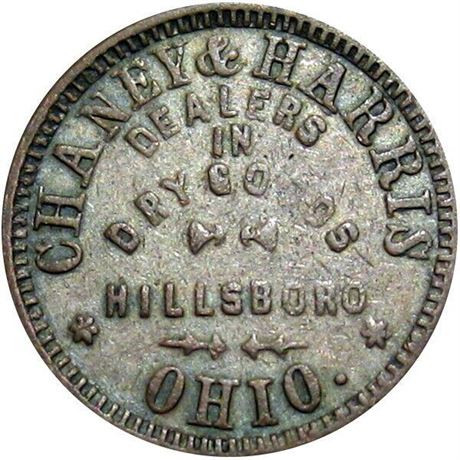 13  -  OH400B-1a R6 NGC AU50 BN Hillsboro Ohio Civil War token