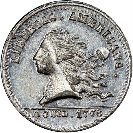18  -  Rulau NY-NY-709  PCGS AU58 New York Libertas Centennial Merchant token