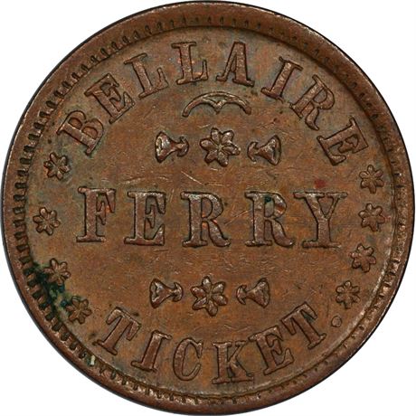 9  -  OH060A-1a R7 PCGS AU53 Bellaire Ohio Civil War token