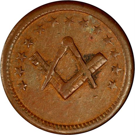 10  -  OH165 S-2a R8- PCGS AU53 Cincinnati Ohio Civil War token