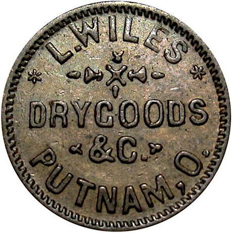 11  -  OH755A-1a R5 NGC AU55 BN Putnam Ohio Civil War token