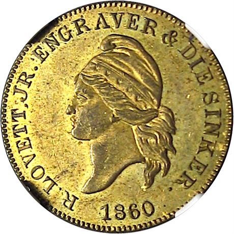 17  -  Miller PA 354  NGC MS62 Philadelphia Pennsylvania Merchant token